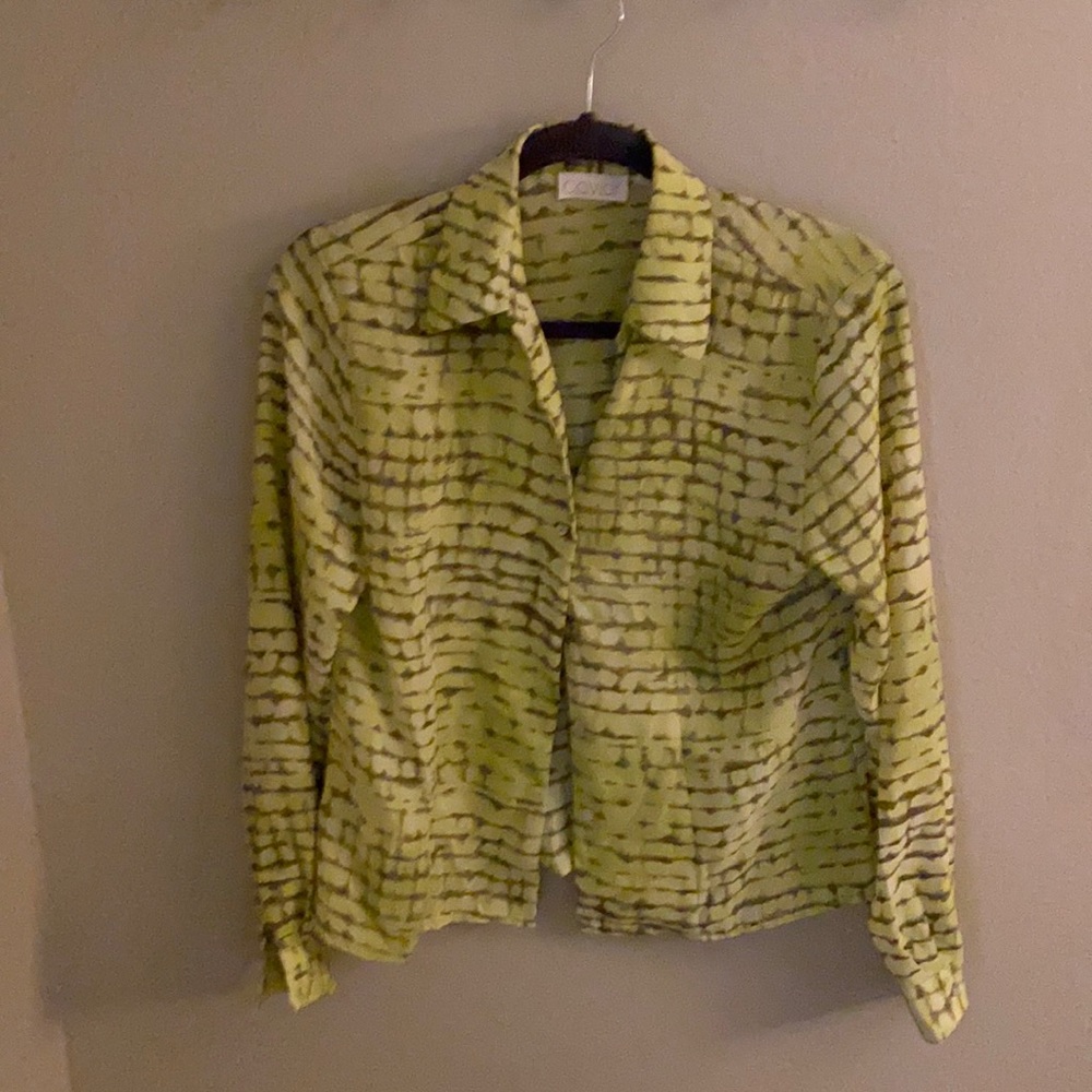 Yellow printed blouse